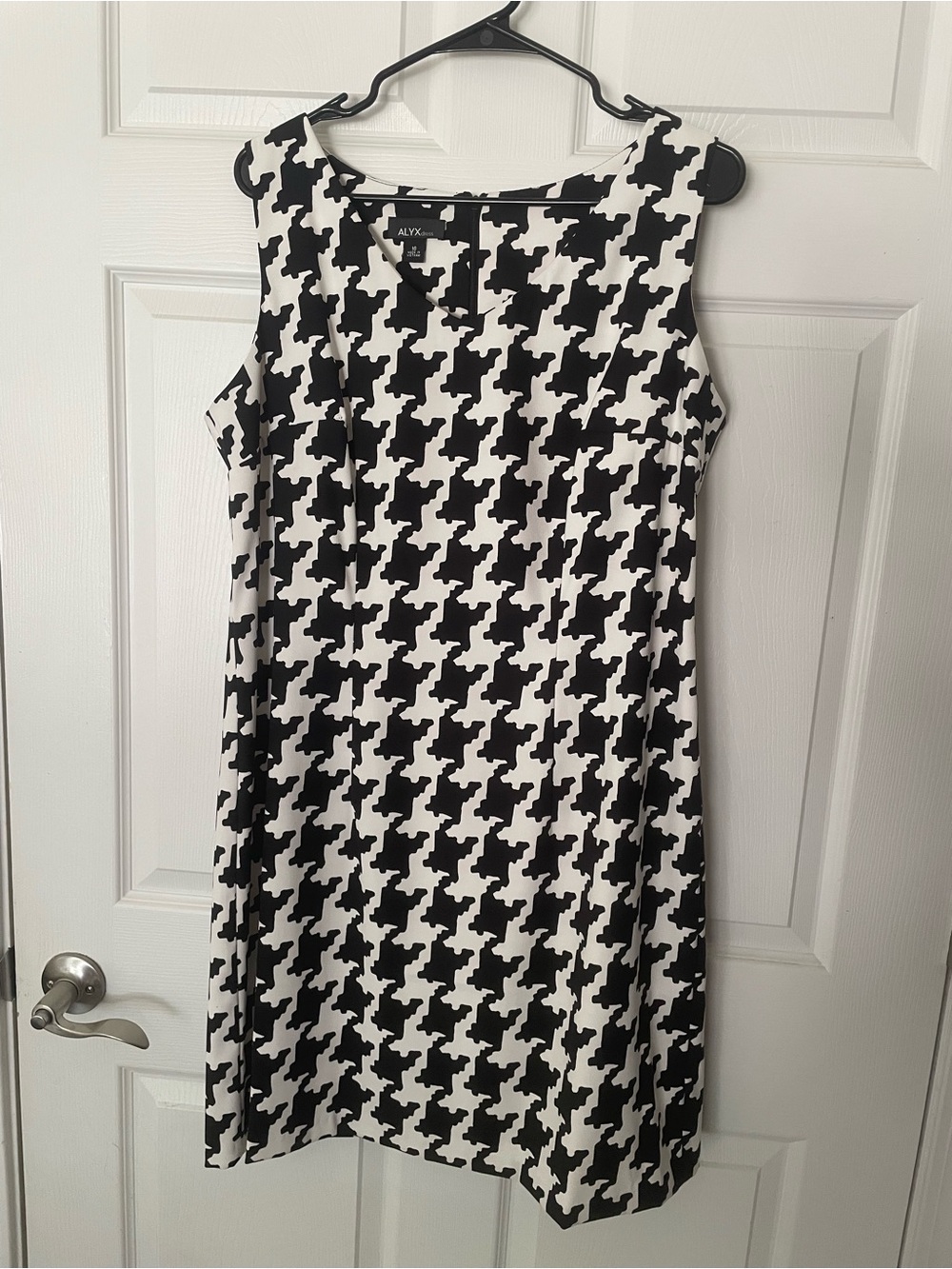 ALYX Black and White stretch Houndstooth Mini Dress